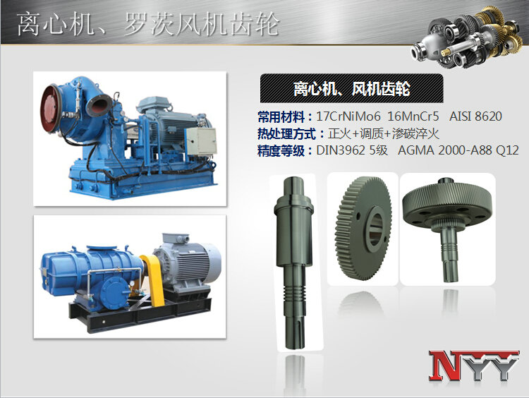 離心機、風機齒輪